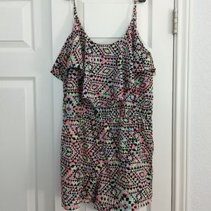 Size Large Bright Geometric Pattern Romper - Arizona Jean Co.